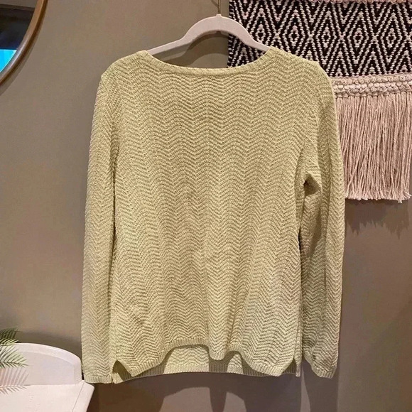 CHRISTOPHER BANKS GREEN KNIT VINTAGE SWEATER M - Picture 3 of 4
